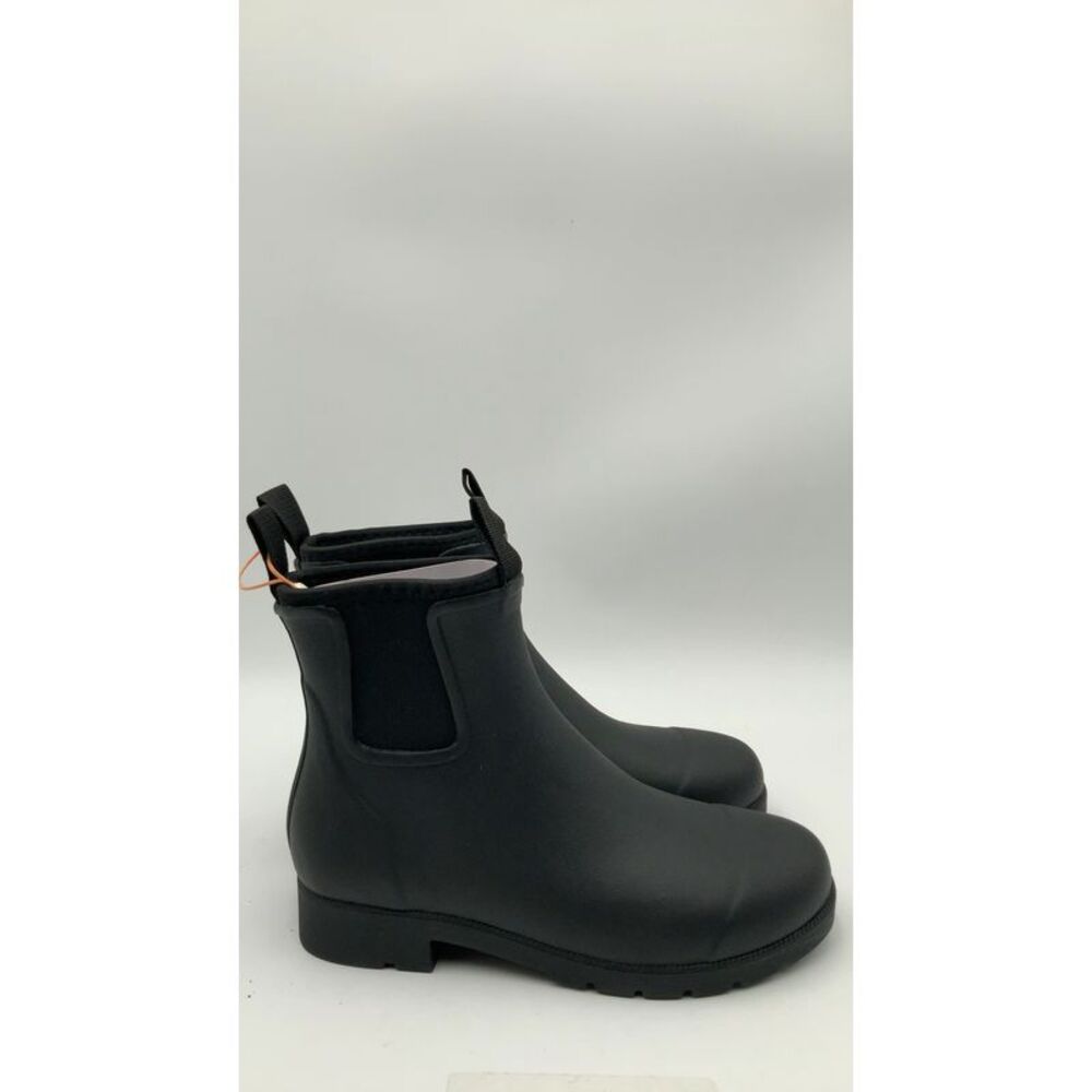 Quince Waterproof Ankle Rain Boot Black Shoes 7 - Picture 2 of 2